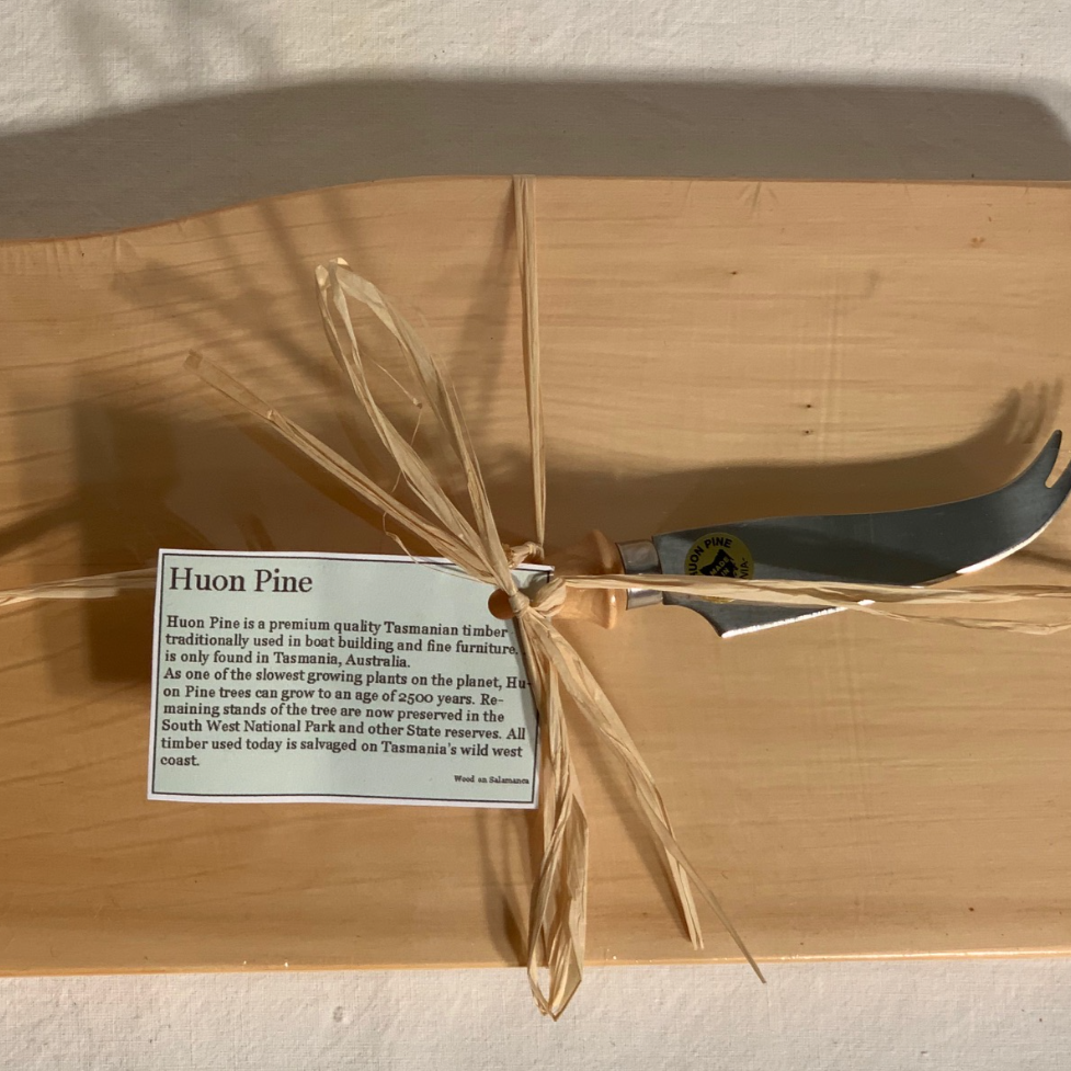 Huon Pine Cheese Board & Knife